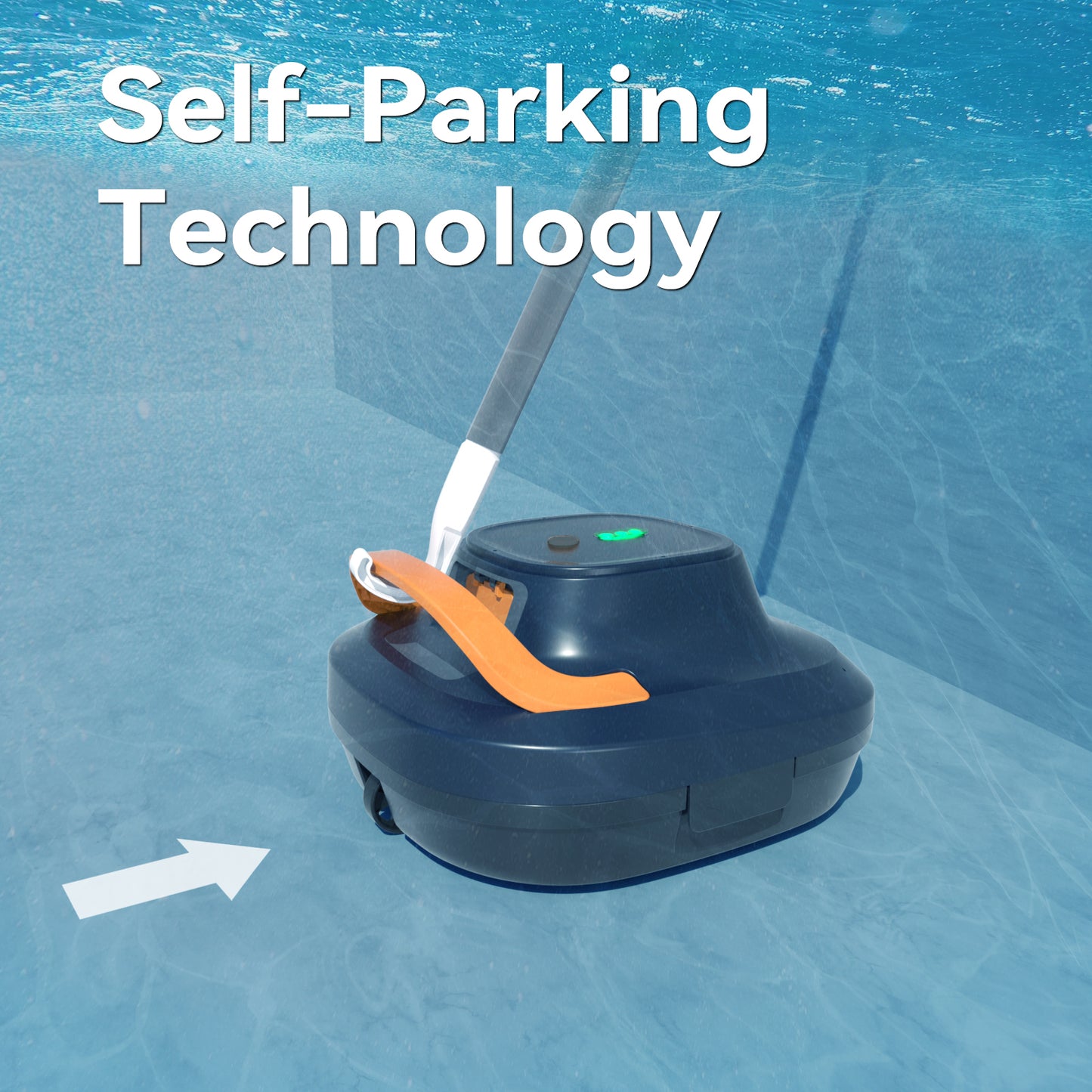 CoasTeering Cordless Robotic Pool Cleaner with Hook, Above Ground Pool Vacuum with 150 Mins Runtime