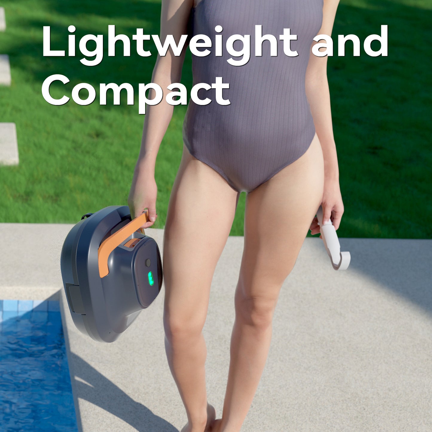 CoasTeering Cordless Robotic Pool Cleaner with Hook, Above Ground Pool Vacuum with 150 Mins Runtime