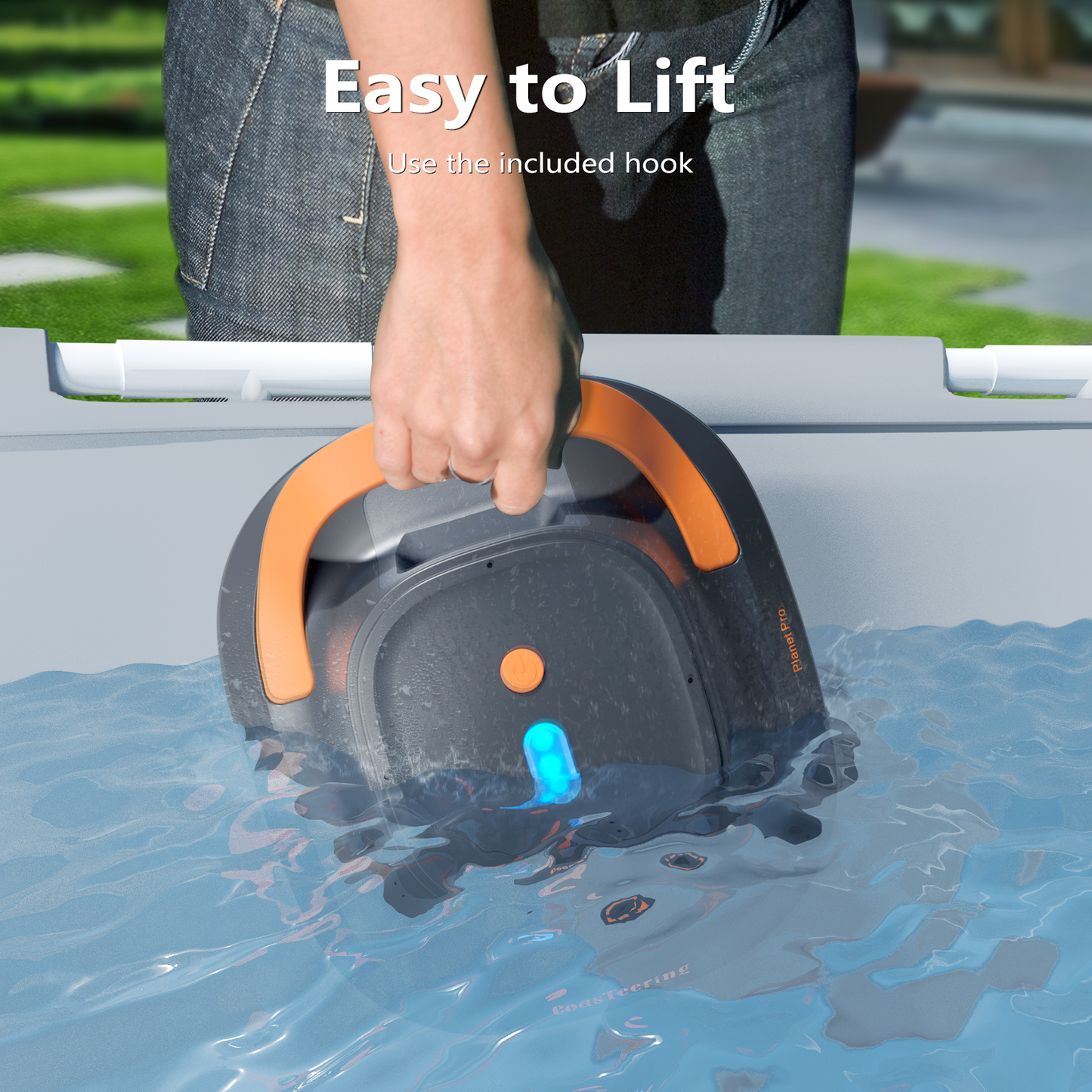 (2024 Upgrade) CoasTeering Cordless Pool Vacuum for Above Ground Pool, Robotic Pool Cleaner with 150 Mins Runtime, Ideal for Swimming Pools up to 33 Ft