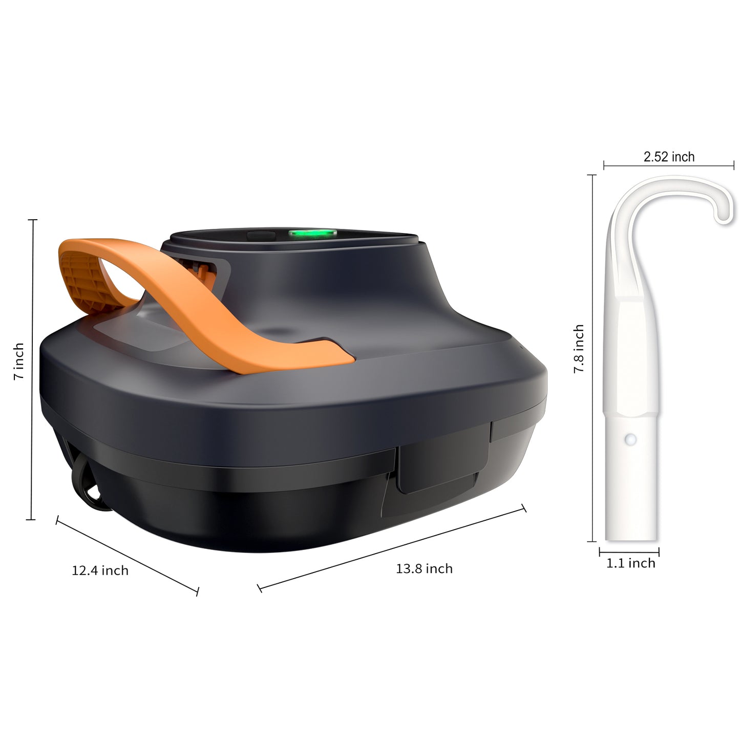 CoasTeering Cordless Robotic Pool Cleaner with Hook, Above Ground Pool Vacuum with 150 Mins Runtime