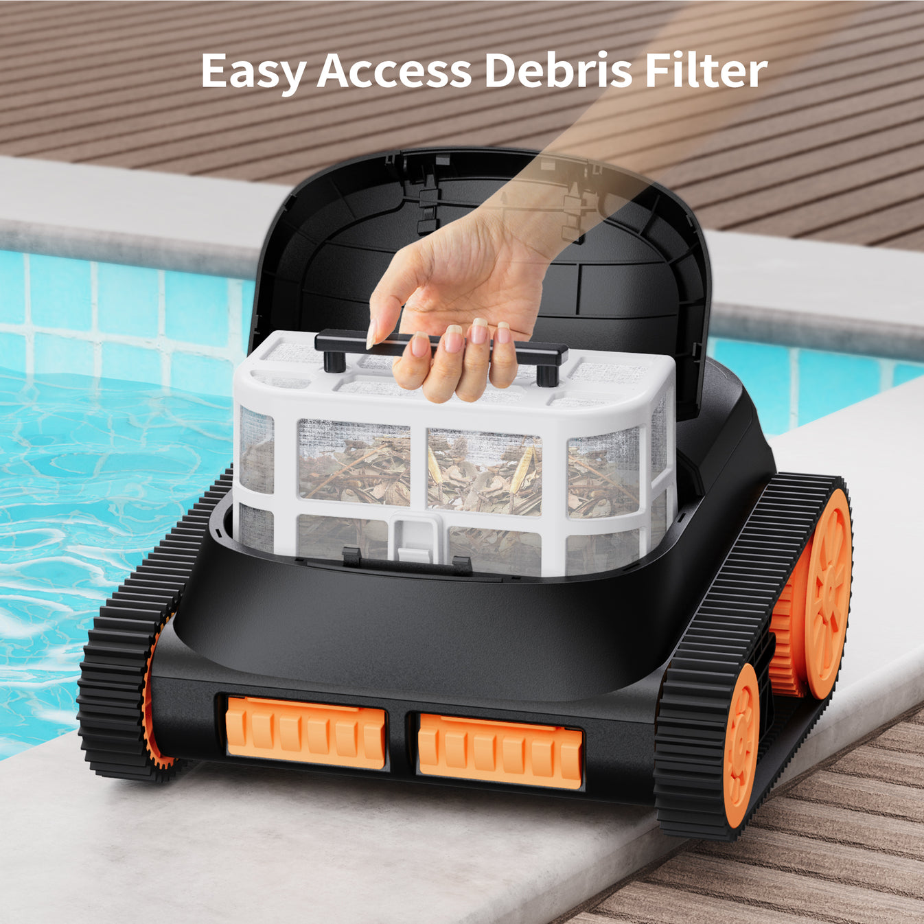 CoasTeering Nebula Cordless Robotic Pool Cleaner, Pool Vacuum Robot wi