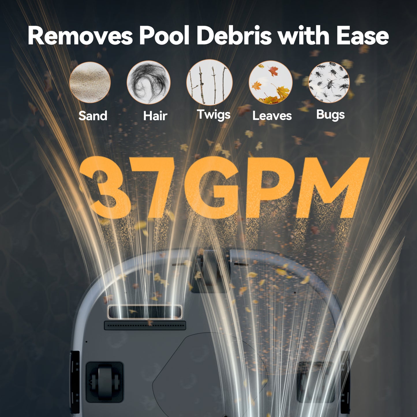CoasTeering Planet Pro Cordless Robotic Pool Cleaner, with Dual Brushless Motors, Up to 200-Min Runtime, for Above Ground Pools & Flat-Bottom Inground Pools up to 1219 Sq. Ft