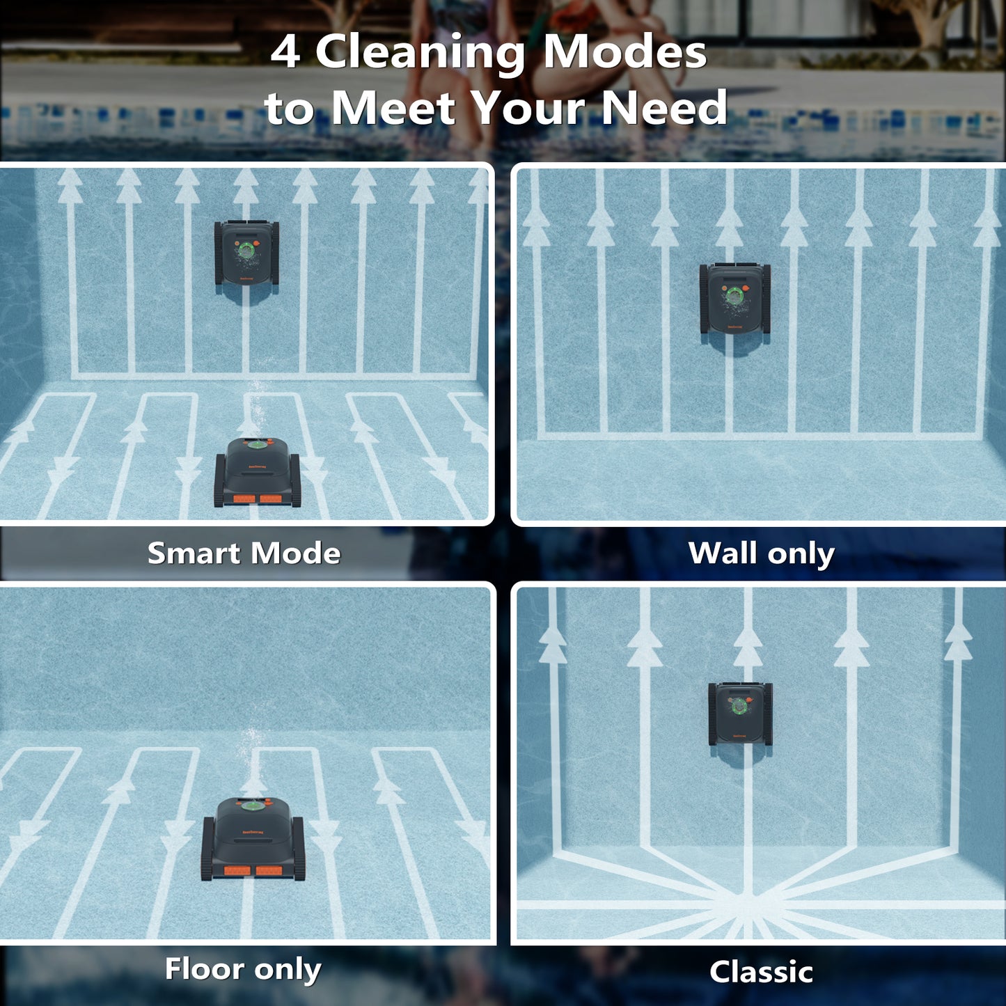 CoasTeering Nebula Cordless Robotic Pool Cleaner (2026 Upgrade), with 210 Min Runtime, Smart Navigation, Wall & Waterline Cleaning, for Ingrounds & Above Ground Pools up to 3229 Sq.ft